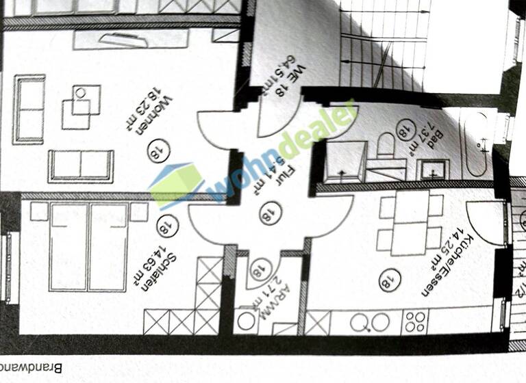 Wohnung zum Kauf 220.000 € 2 Zimmer 64,5 m²<br/>Wohnfläche 3.<br/>Geschoss Gohlis-Mitte Leipzig 04157
