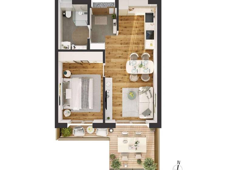 Wohnung zum Kauf - Neubau provisionsfrei 470.000 € 2 Zimmer 44,5 m² 1. Geschoss Alois-Schrott-Straße 18 Arzl Innsbruck 6020