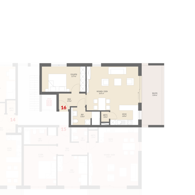 Wohnung zum Kauf provisionsfrei 356.000 € 2 Zimmer 65,1 m² 2. Geschoss Kanderweg Binzen 79589