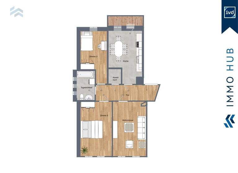 Wohnung zum Kauf 265.000 € 3 Zimmer 90,9 m²<br/>Wohnfläche Südvorstadt Leipzig 04275
