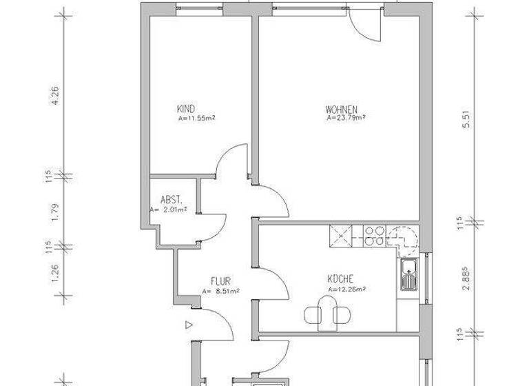 Wohnung zur Miete 570 € 3 Zimmer 82,1 m² 1. Geschoss frei ab sofort An der Sporthalle 2, Escher Scharfoldendorf Eschershausen 37632