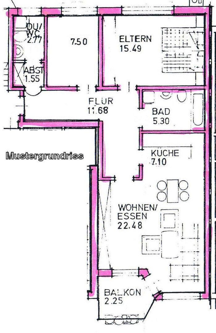 Wohnung zum Kauf provisionsfrei 326.000 € 3 Zimmer 73,5 m²<br/>Wohnfläche 1.<br/>Geschoss Schwarzwaldstr. 59 Bad Krozingen Bad Krozingen 79189