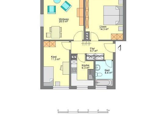 Wohnung zur Miete 579 € 3 Zimmer 65 m² EG Rodenroths Trift 2 Innenstadt Herford 32049