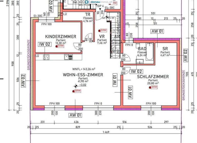 Wohnung zum Kauf - Erstbezug 499.000 € 4 Zimmer 143,3 m² frei ab 01.07.2026 Bruck an der Leitha 2460