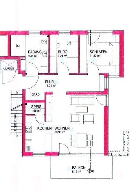 Immobilie in Dornhan - 3 Zimmer Eigentumswohnung (altersgerechtes Wohnen)  mit Balkon und Garage - Bild 1