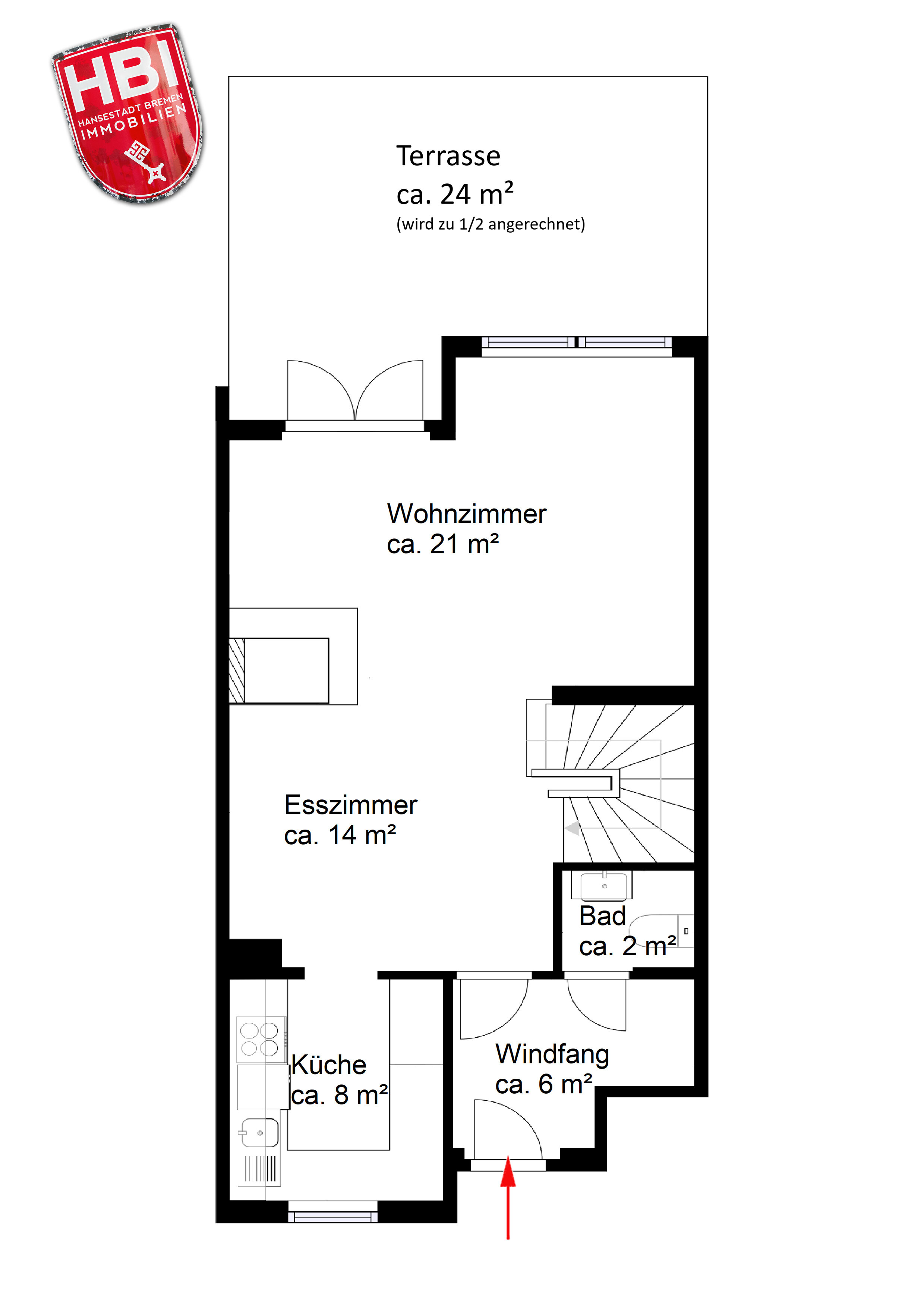 Reihenmittelhaus zum Kauf 410.000 € 7 Zimmer 161 m²<br/>Wohnfläche 229 m²<br/>Grundstück St. Magnus Bremen 28759