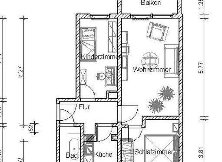 Wohnung zur Miete 405 € 3 Zimmer 58,4 m² 1. Geschoss frei ab 15.04.2026 Rosenowstr. 17 Mockau-Nord Leipzig 04357