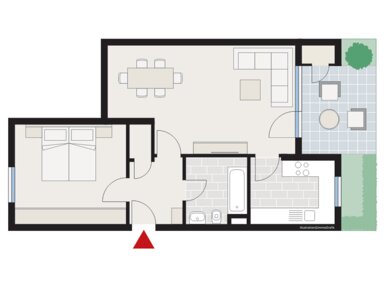 Wohnung zur Miete 470 € 2 Zimmer 56,1 m² 2. Geschoss frei ab sofort In der Eck 68 Herlikofen Schwäbisch Gmünd 73527