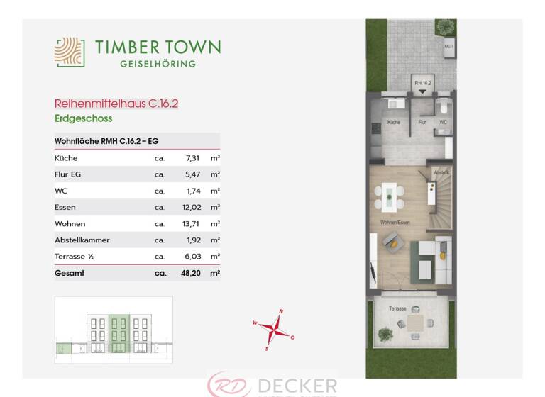 Reihenendhaus zum Kauf 438.500 € 5 Zimmer 128 m² 115 m² Grundstück Geiselhöring 94333