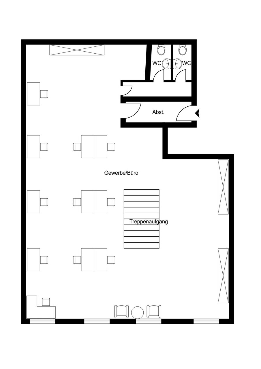 Bürofläche zur Miete 1.650 € 197 m²<br/>Bürofläche Innenstadt Hanau 63450