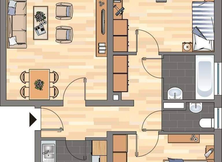 Wohnung zur Miete 659 € 3 Zimmer 71,1 m² EG Birkenallee 3 Offenbach an der Queich 76877