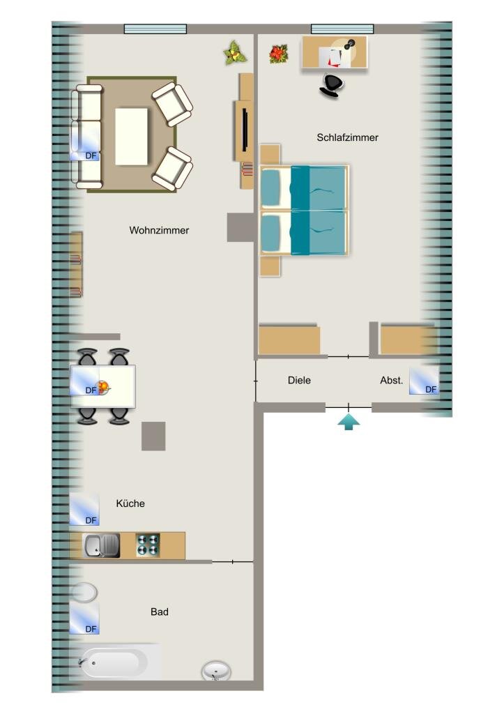 Wohnung zur Miete 410 € 2,5 Zimmer 40,4 m²<br/>Wohnfläche 2.<br/>Geschoss Freiherr-vom-Stein-Straße 17 Heißen - Nord Mülheim 45473