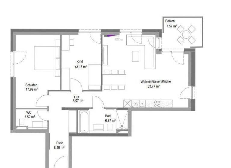 Wohnung zur Miete - Erstbezug 1.290 € 3 Zimmer 90,9 m² 6. Geschoss frei ab 01.03.2026 Degmarner Str. 19 Oedheim 74229