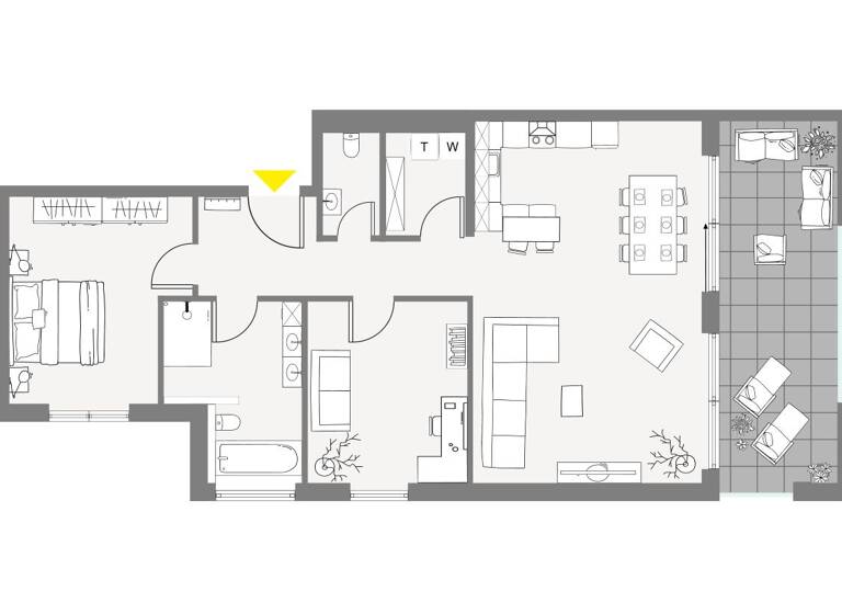 Wohnung zur Miete 1.610 € 3 Zimmer 110 m² 3. Geschoss Obernburg Obernburg am Main 63785