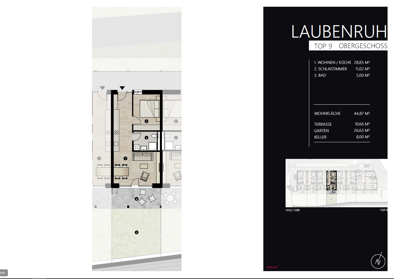 Terrassenwohnung zur Miete 1.134 € 2 Zimmer 44,9 m²<br/>Wohnfläche 15.12.2024<br/>Verfügbarkeit Aldranser Straße 11 Amras Innsbruck 6020