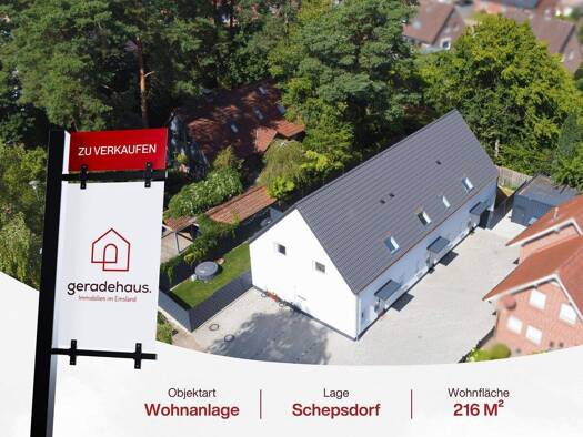 Mehrfamilienhaus zum Kauf 650.000 € 8 Zimmer 216 m² 726 m² Grundstück Schepsdorf Lingen / Schepsdorf 49808