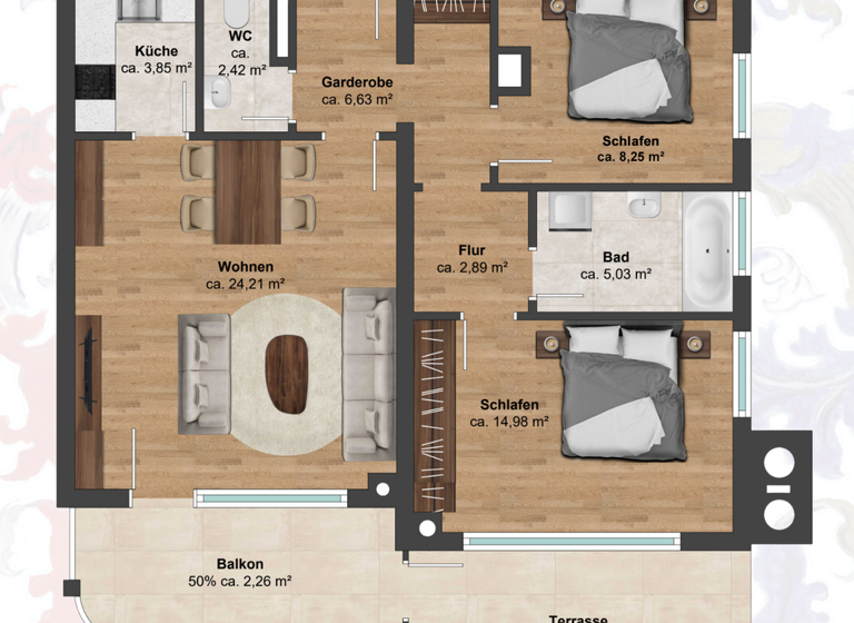 Wohnung zum Kauf 329.000 € 3 Zimmer 72,7 m² 1. Geschoss Sonthofen 87527