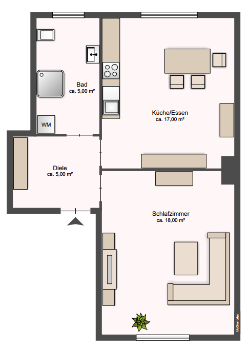 Wohnung zum Kauf als Kapitalanlage geeignet 76.000 € 2 Zimmer 45 m²<br/>Wohnfläche Brambauer Lünen 44536