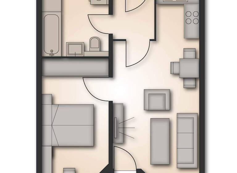 Wohnung zum Kauf 125.000 € 2 Zimmer 56,3 m² 1. Geschoss Holzhausen Leipzig 04288