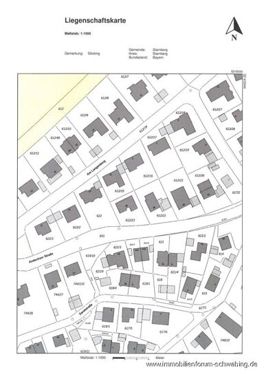 Grundstück zum Kauf 980.000 € 607 m² Grundstück Söcking Starnberg / Söcking 82319