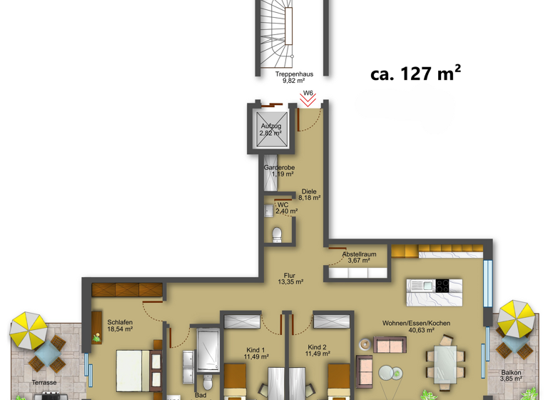 Wohnung zum Kauf provisionsfrei 608.000 € 4 Zimmer 126,7 m² Brasselsberg Kassel 34132