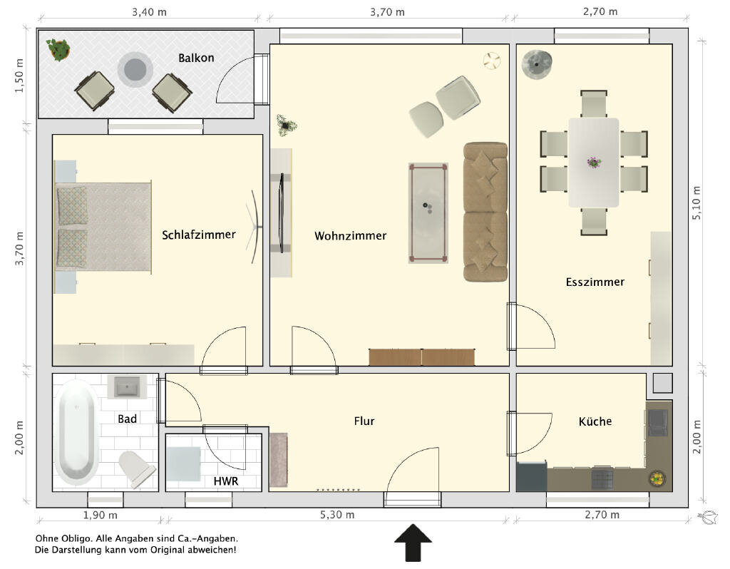 Wohnung zum Kauf 100.000 € 3 Zimmer 67,9 m²<br/>Wohnfläche 1.<br/>Geschoss Heppens Wilhelmshaven-Heppens 26384