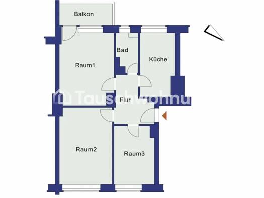 Wohnung zur Miete nur mit Wohnberechtigungsschein Tauschwohnung 472 € 2,5 Zimmer 56 m² 1. Geschoss Spandau Berlin 13599