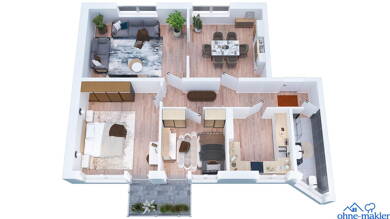 Wohnung zur Miete 1.050 € 4 Zimmer 89 m² EG frei ab 01.06.2025 Eberswalde Eberswalde 16225
