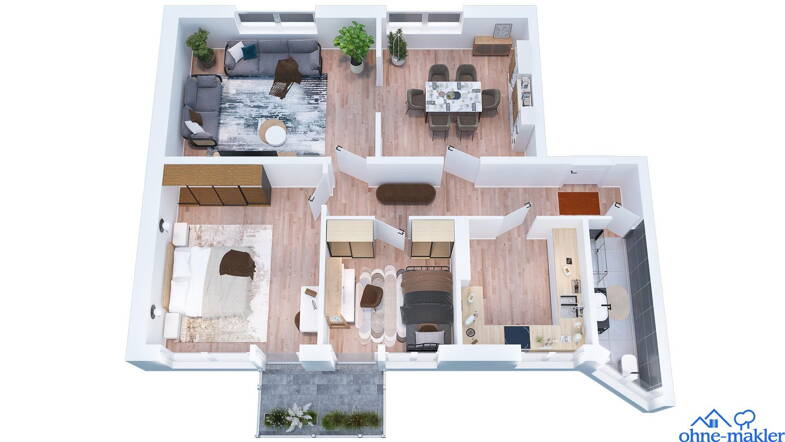 Wohnung zur Miete 1.050 € 4 Zimmer 89 m² EG frei ab 01.06.2025 Eberswalde Eberswalde 16225