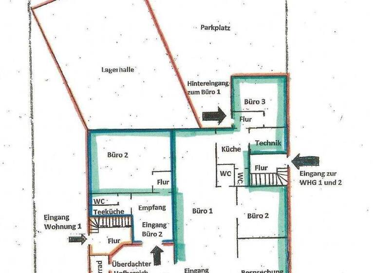 Bürofläche zur Miete 1.290 € 5 Zimmer 200 m² Bürofläche Friesoythe 26169