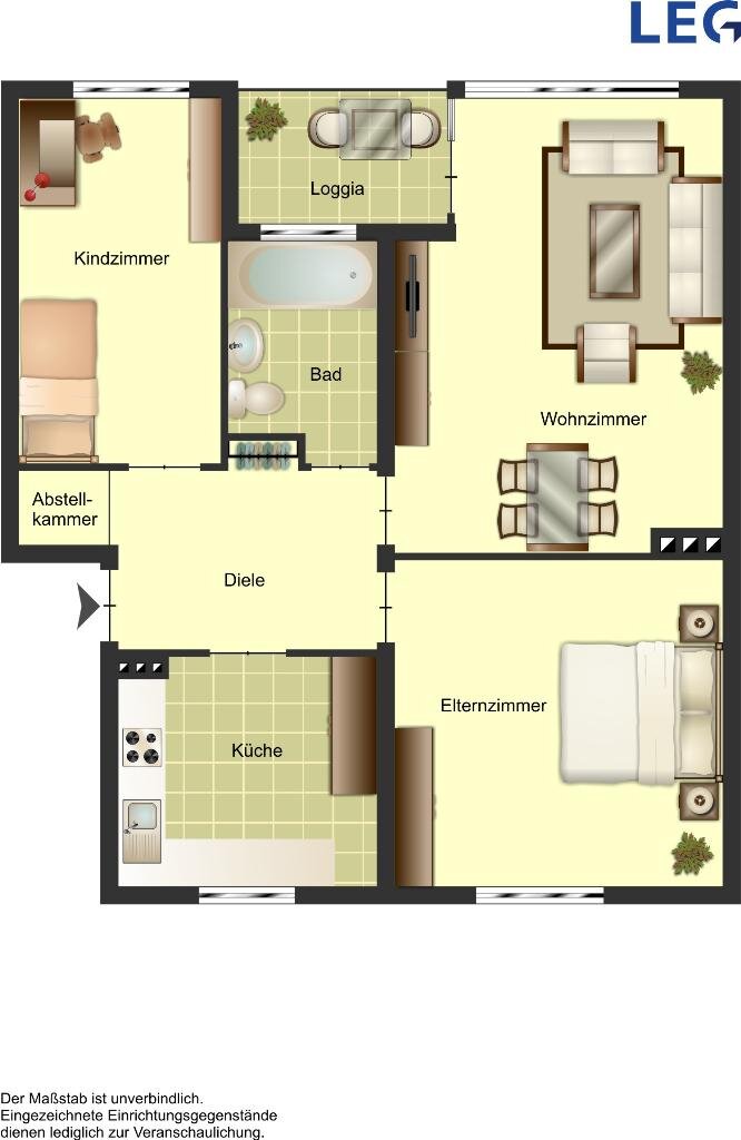 Wohnung zur Miete 579 € 3,5 Zimmer 63,4 m²<br/>Wohnfläche EG<br/>Geschoss Grossenbaumer Allee 247 Buchholz Duisburg 47249