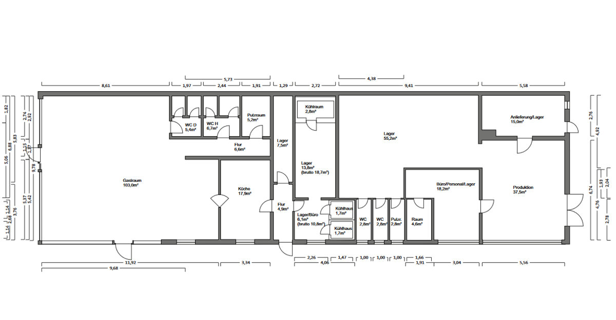 Lagerhalle zum Kauf 4.655 € 322,2 m²<br/>Lagerfläche Hochdorf Freiburg im Breisgau 79108