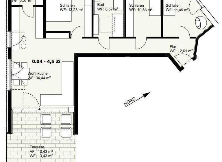 Terrassenwohnung zur Miete 1.330 € 4,5 Zimmer 115 m² EG Nendingen Tuttlingen 78532