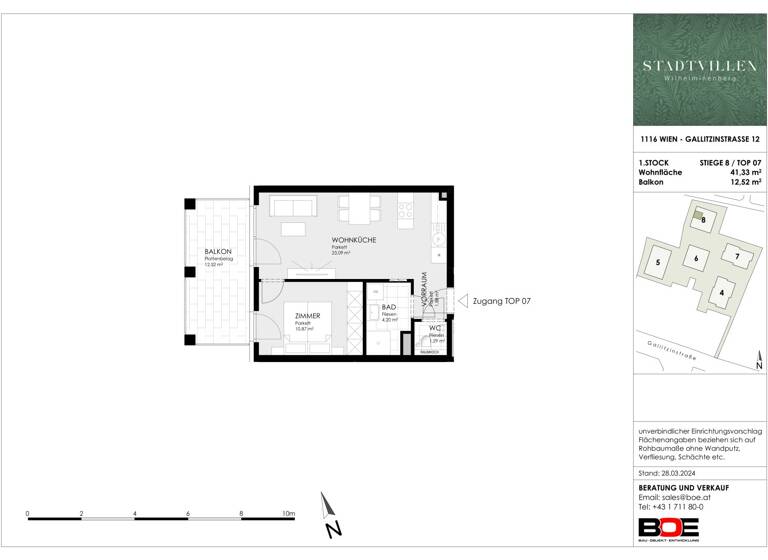 Wohnung zum Kauf - Erstbezug provisionsfrei 384.400 € 2 Zimmer 52,1 m² 1. Geschoss Gallitzinstraße 12 Wien 1160