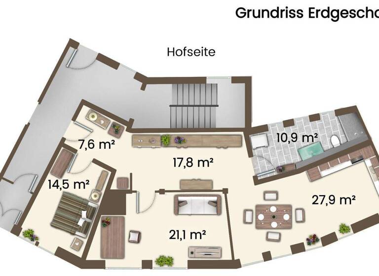 Bürofläche zur Miete provisionsfrei 570 € 2 Zimmer 100 m² Bürofläche Düsterngraben 3 Halberstadt 38820