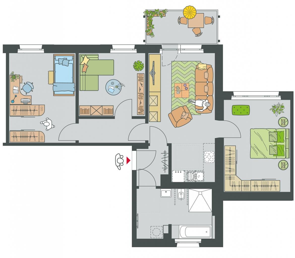 Wohnung zur Miete 638 € 4 Zimmer 85,1 m²<br/>Wohnfläche 3.<br/>Geschoss 01.12.2024<br/>Verfügbarkeit Friedrich-Grasow-Straße 55 Hohenstücken Brandenburg 14772