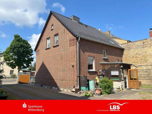 Doppelhaushälfte zum Kauf 121.500 € 5 Zimmer 120 m² 834 m² Grundstück Trebitz Bad Schmiedeberg 06905