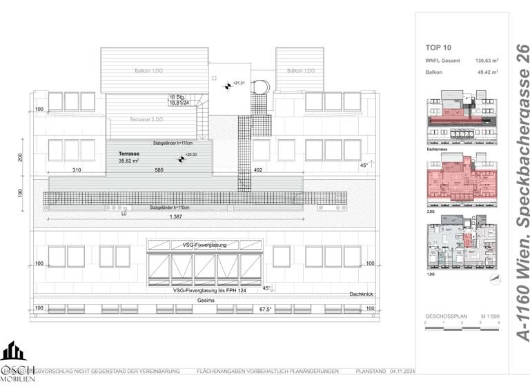 Wohnung zum Kauf - Erstbezug 999.000 € 4 Zimmer 136,6 m² 5. Geschoss Wien 1160