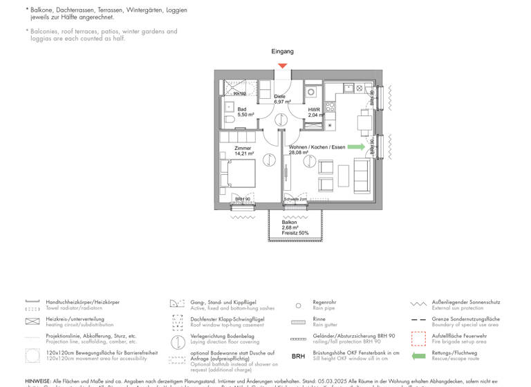 Wohnung zum Kauf 488.000 € 2 Zimmer 59,5 m²<br/>Wohnfläche 1.<br/>Geschoss Schwedische Allee 21 Krampnitz Potsdam 14476