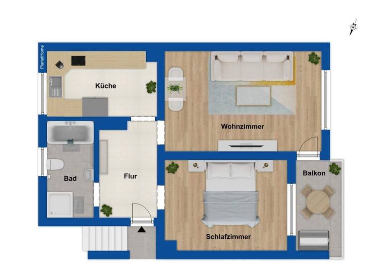 Wohnung zum Kauf provisionsfrei 82.000 € 2 Zimmer 56,9 m² 2. Geschoss Styrum Mülheim an der Ruhr 45476