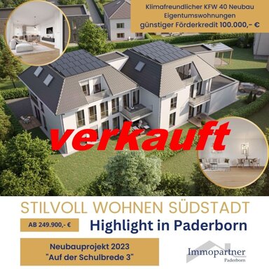 Wohnung zum Kauf provisionsfrei 249.900 € 2 Zimmer 46,4 m² 1. Geschoss Paderborn - Kernstadt Paderborn 33098