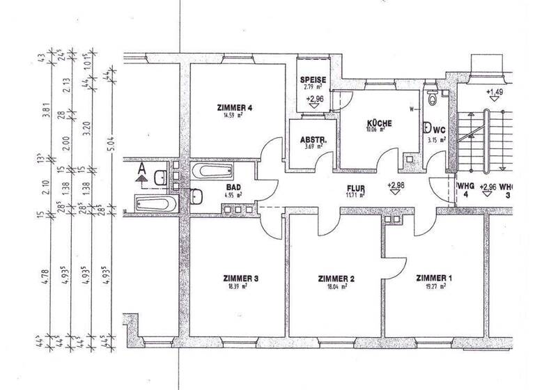 Wohnung zur Miete 854 € 4 Zimmer 106,6 m² Neustadt Neustadt a d Aisch 91413