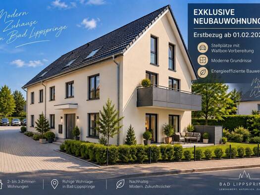 Wohnung zur Miete - Erstbezug 680 € 2 Zimmer 59,1 m² EG Bad Lippspringe 33175