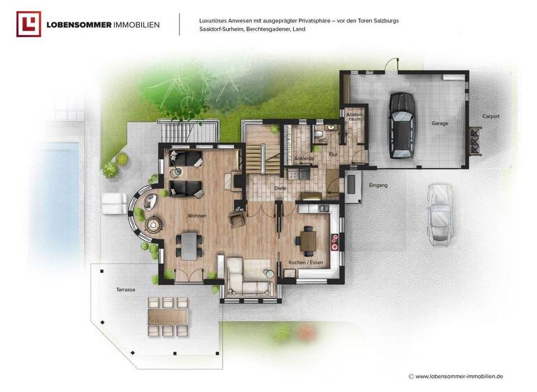 Einfamilienhaus zum Kauf 1.970.000 € 5 Zimmer 226 m² 1.068 m² Grundstück Obersurheim Saaldorf-Surheim 83416