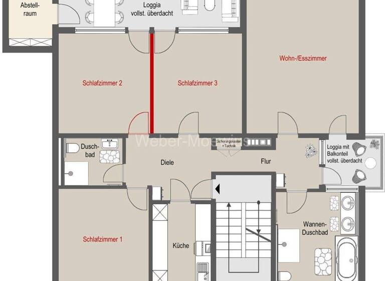 Wohnung zum Kauf 379.000 € 4 Zimmer 120 m² 1. Geschoss Lannesdorf Bonn / Muffendorf 53177