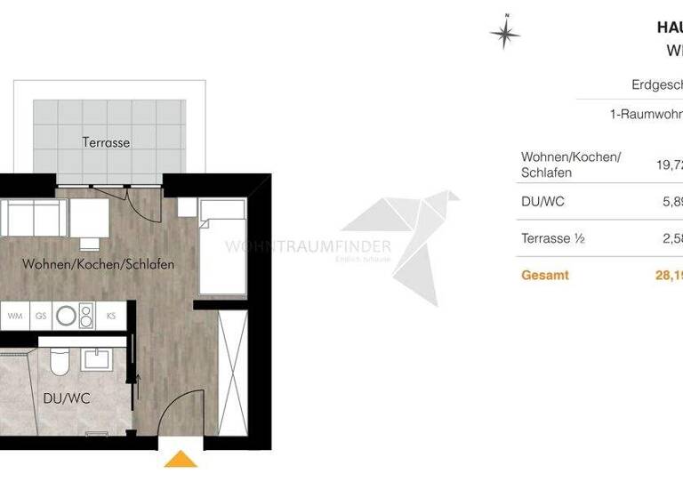 Studio zur Miete - Erstbezug 408 € 1 Zimmer 28,2 m² EG frei ab 01.03.2026 Unritzstraße 38 Rabenstein Chemnitz 09117