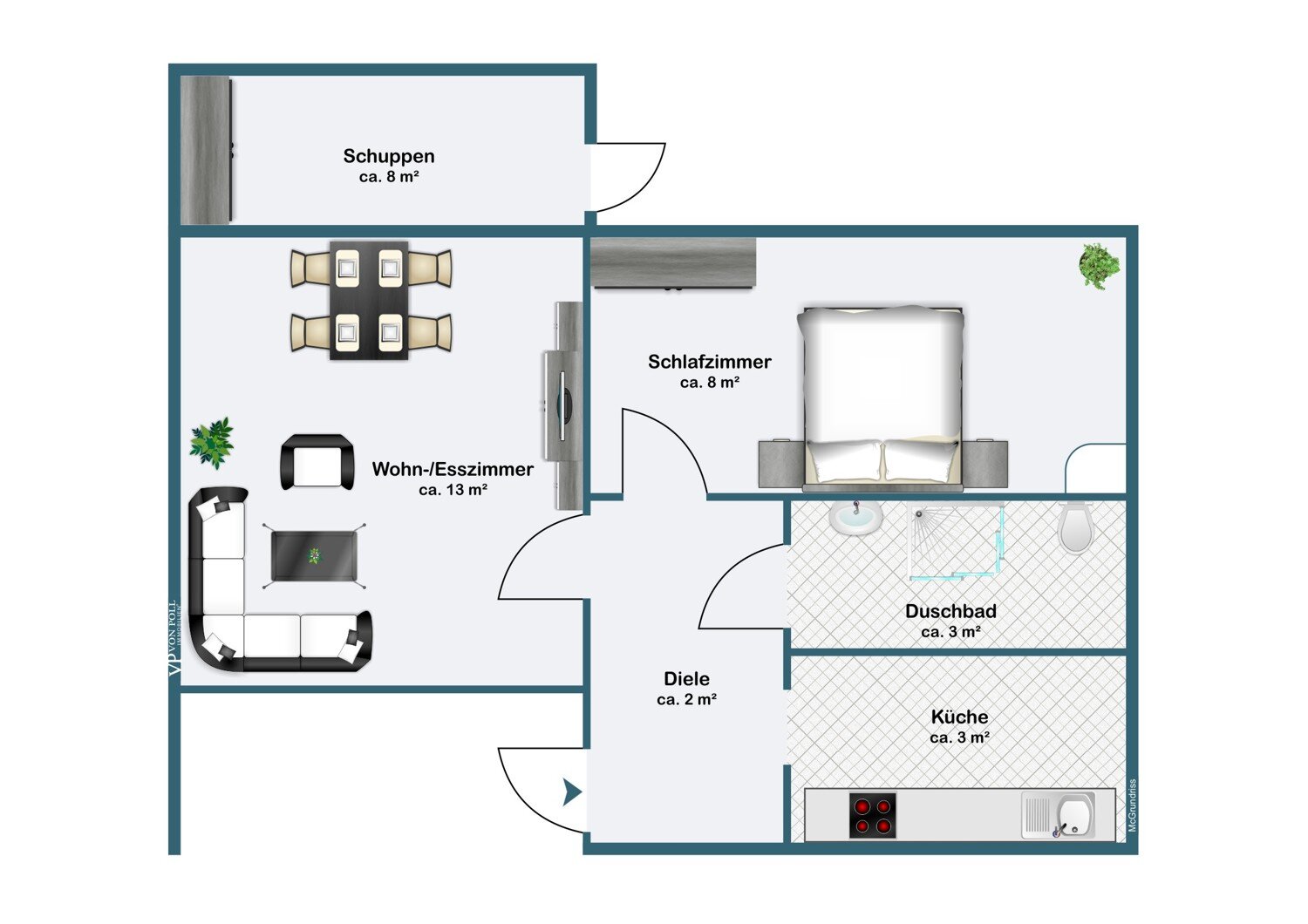 Bungalow zum Kauf 90.000 € 2 Zimmer 29 m²<br/>Wohnfläche 428 m²<br/>Grundstück Glindow Werder (Havel) 14542