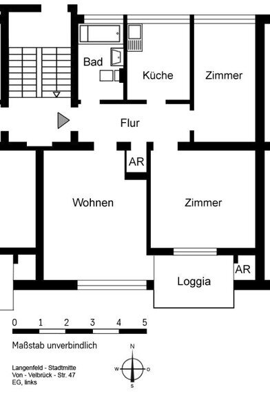 Wohnung zur Miete 715 € 3 Zimmer 63,8 m²<br/>Wohnfläche 12.12.2024<br/>Verfügbarkeit Von-Velbrück-Str. 47 Langenfeld - Mitte Langenfeld (Rheinland) 40764