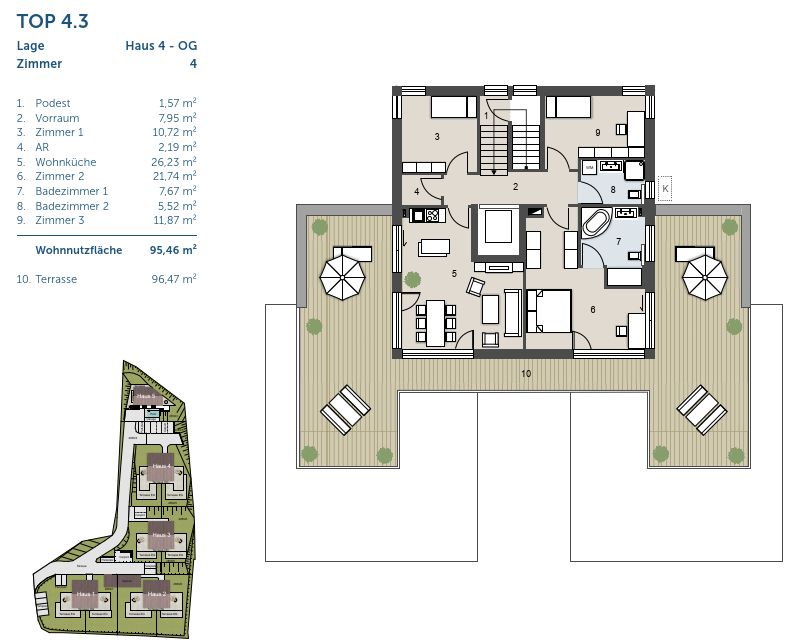 Penthouse zum Kauf provisionsfrei 1.425.000 € 4 Zimmer 95,5 m²<br/>Wohnfläche 1.<br/>Geschoss Auhof 43 Mondsee 5311