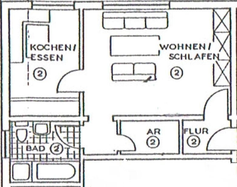 Terrassenwohnung zur Miete 600 € 50 m²<br/>Wohnfläche UG<br/>Geschoss ab sofort<br/>Verfügbarkeit Bitburgerstraße 58 Mötsch Bitburg 54634